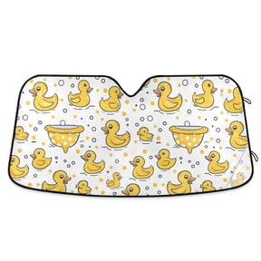 Duck and Bubbles Car Windshield Sun Shade Foldable Car Front Window Visor Heat and UV Protection 53x23.5
