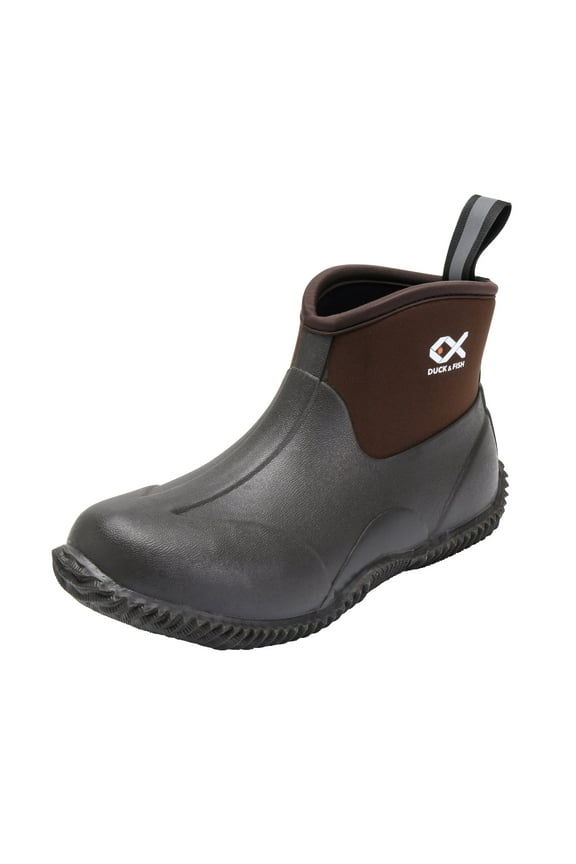 Women's Waterproof Safety Boots, Flat Heel, Medium, Round Toe, Brown, Size 5