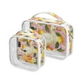 thumbnail image 1 of Duck and Lemon Clear Cosmetic Bags with Handles PVC Toiletry Bags Zipper Waterproof Portable for Traveling 2 Pcs, 1 of 7