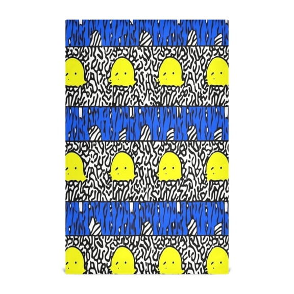 Duck and Water Pattern Decorative Waffle Towel Kitchen Dishcloth 28x18in Multi-Use Tea Towel