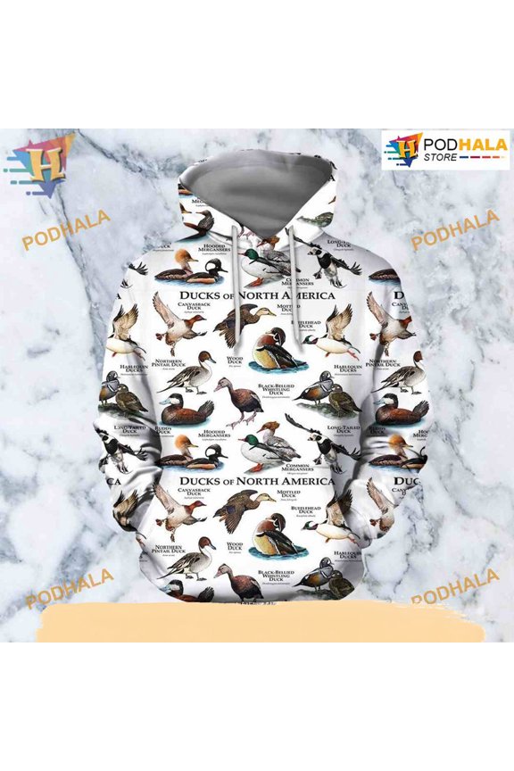 Duck in The World All Over Printed 3D Hoodie T-Shirt
