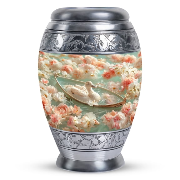 Duck's Floral Voyage Keepsake Urn For Human - Funeral Urns For Adult Ashes Men - Urns For Human Ashes Adult Female Mom - Adult Cremation Urns - Cremation Urns For Human Ashes Adult Female - 3 Inches