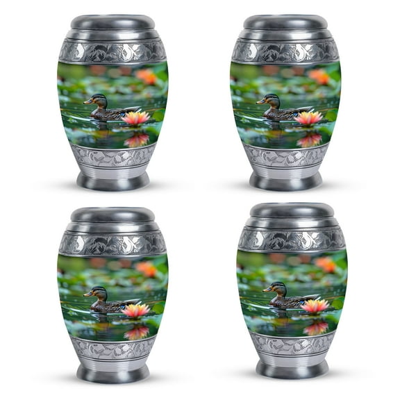 Duck's Lotus Small Urns For Human Ashes Adult Male - Cremation Keepsakes For Ashes - Urns For Ashes Adult Female Mom - Small Keepsake Urn (Size-3inch,4pcs)