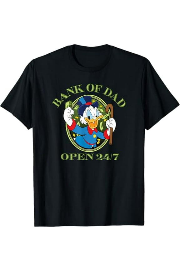 DuckTales Scrooge McDuck - Bank of Dad T-Shirt ,Black Color,Size 3XL