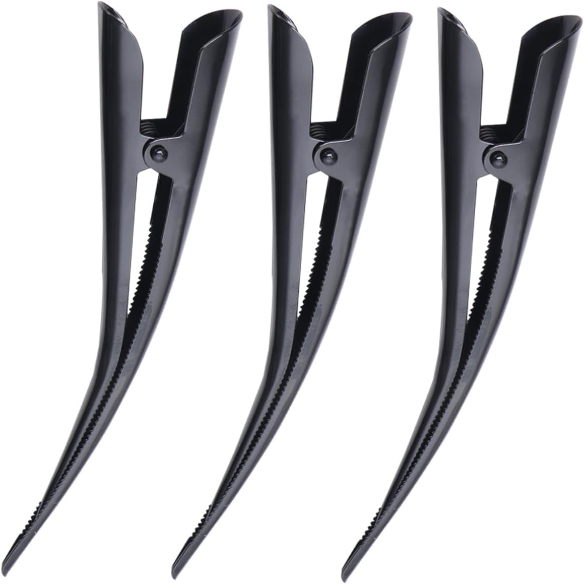 Duckbill Clips 3pcs Pink Tiara Large Snap Hair Clips Black Metal Salon Hair Clips Bulk Hair