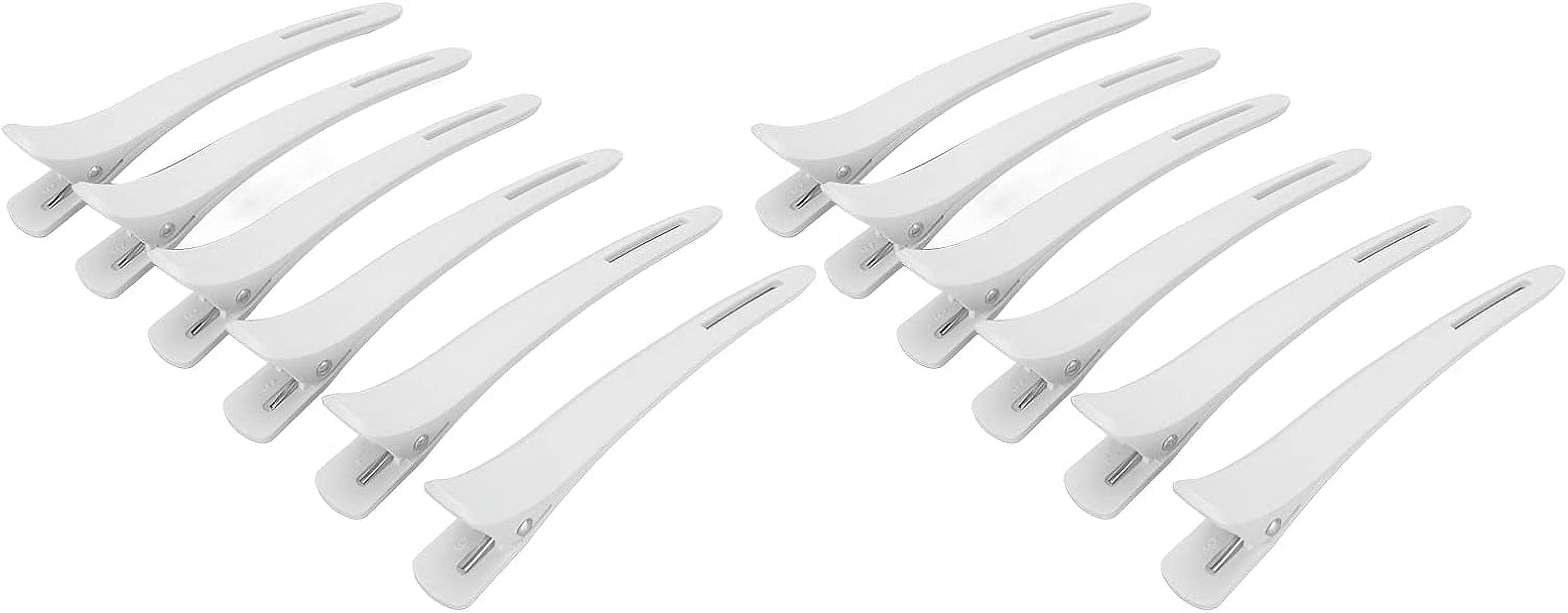 Duckbill Hair Clip, Hair Sectioning Clips Practical Plastic Safe White