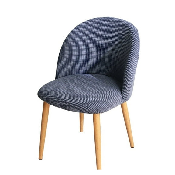 Duckbill Polar Fleece Curved Back Office Chair Cover Low Back Round Botton Seat Slipcover Shell Chairs Covers Big Elastic