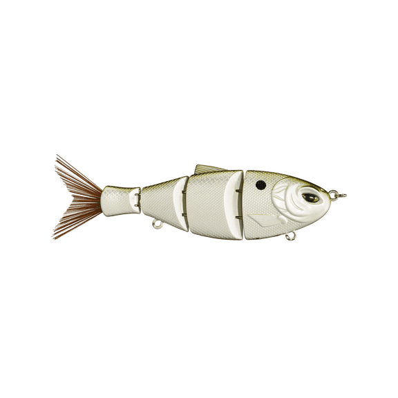 Duckett Fishing BD Shad 6" Slow Sinking 3-Joint Swimbait Pearl Gray Shiner