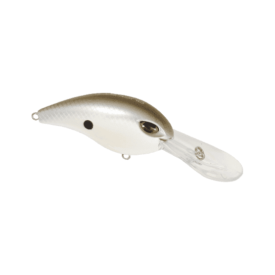 Duckett Fishing BD6 Crankbait, Deep Diving Bass Lure with Precision Action for Big Strikes, Pearl Grey Shiner