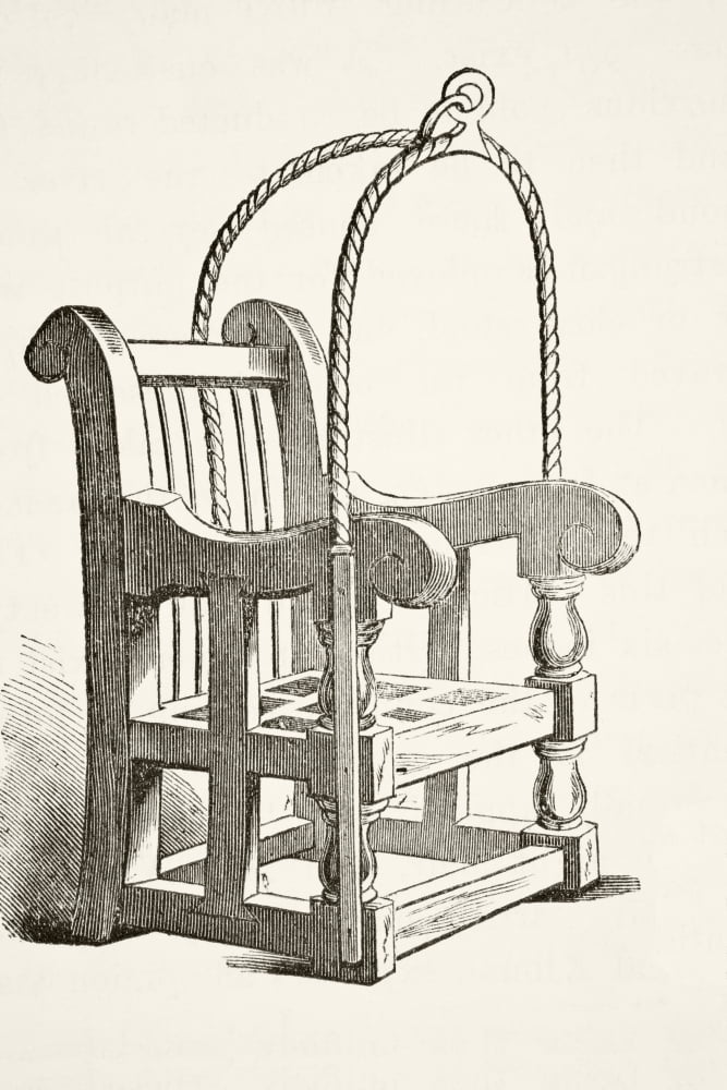 Ducking Stool Used In The 15Th Century From The National And Domestic History Of England By William Aubrey Published London Circa 1890 Canvas Art - Ken Welsh Design Pics (24 x 36)