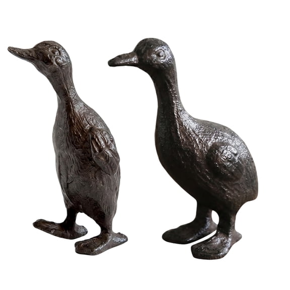 Duckling Statues Iron Ducks Sculpture Home Decoration Art Ornaments Collection Figurines Desktop Decors for Bedro