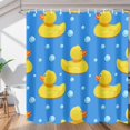 thumbnail image 1 of Ducklings Soap Bubbles Shower Curtain Fabric Shower Curtain Set with 12 Hooks Waterproof 72 * 72 Inches for Bathroom Beach Caravan Hotel, 1 of 5