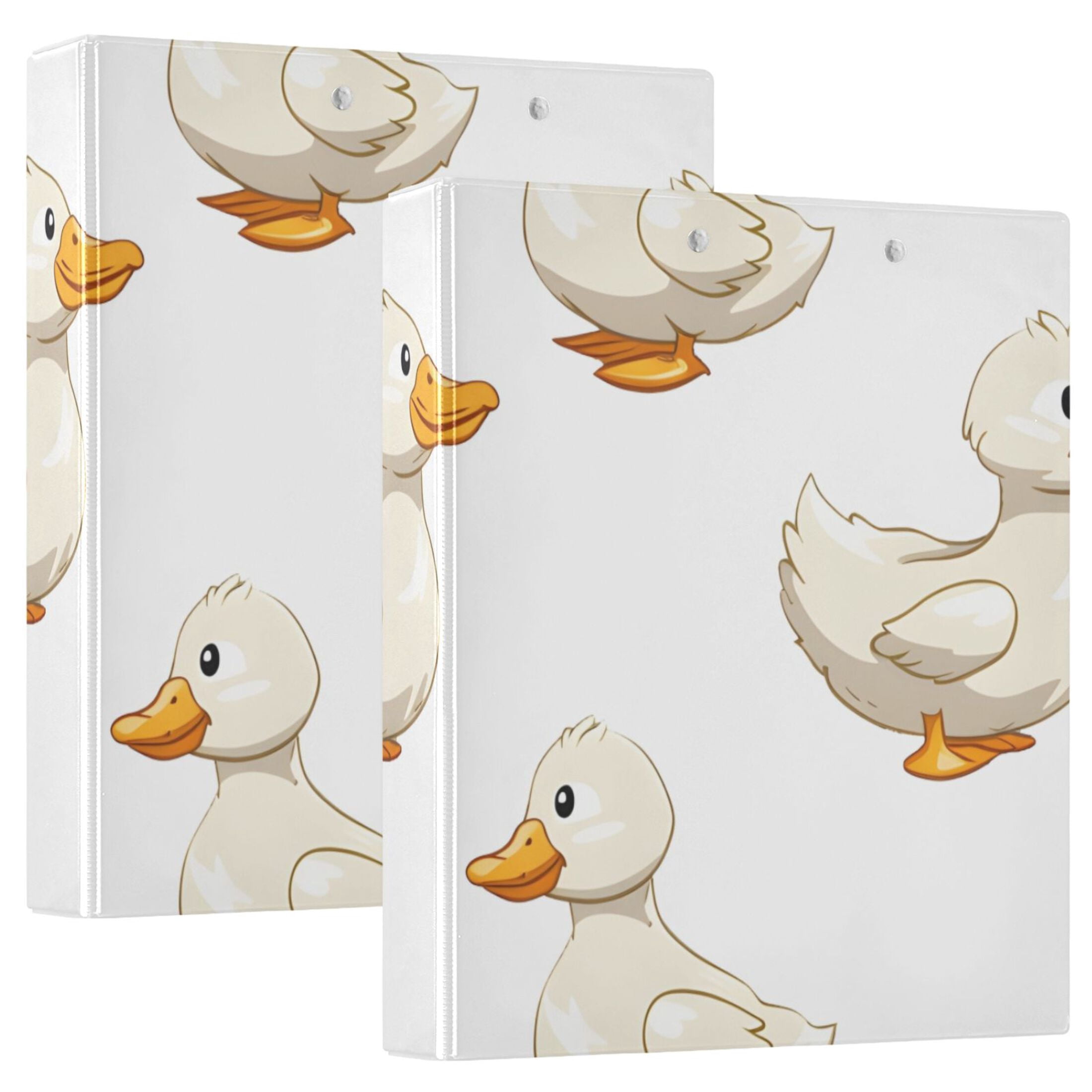 Ducks 3 Ring Binders 1.5 inch Hardcover File Folders with Interior Pockets A4 Size Organizer for School Office Hospital