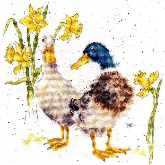 Bothy Threads Ducks and Daffodils Counted Cross Stitch Kit 26x26cm XHD6