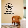 thumbnail image 1 of Ducks Eliminated Letters With Geese Wild Bird Animal Hunting Hunter picture Art Girl Ladies Sticker Vinyl Wall Decal 12 X 24 Inches, 1 of 1