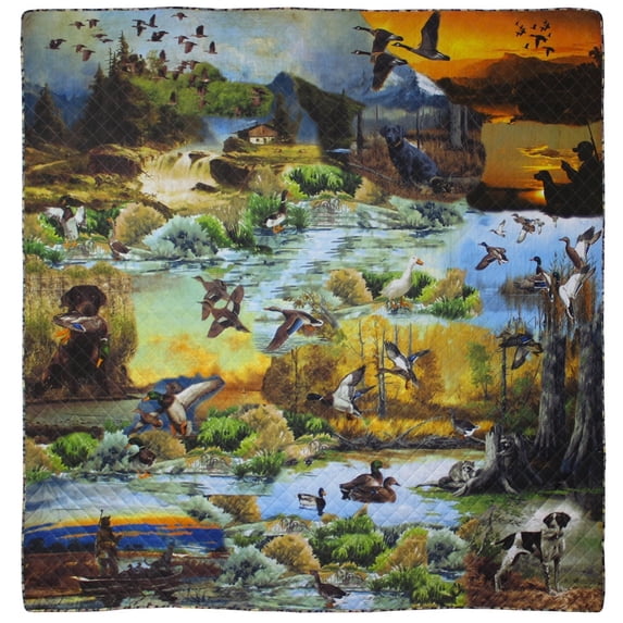 Ducks Galore 3 piece set, Quilt King-108"x92", 2-Standard Pillow Shams
