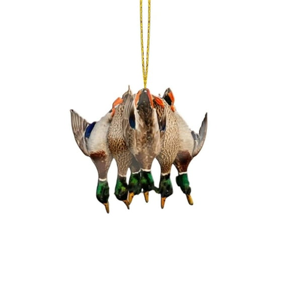 Ducks Hunting Decorations Ducks Hunting Car Ornaments Waterfowl Hunting Decorations Acrylic Christmas Decorations Ornaments Christmas Tree Hanging Ducks