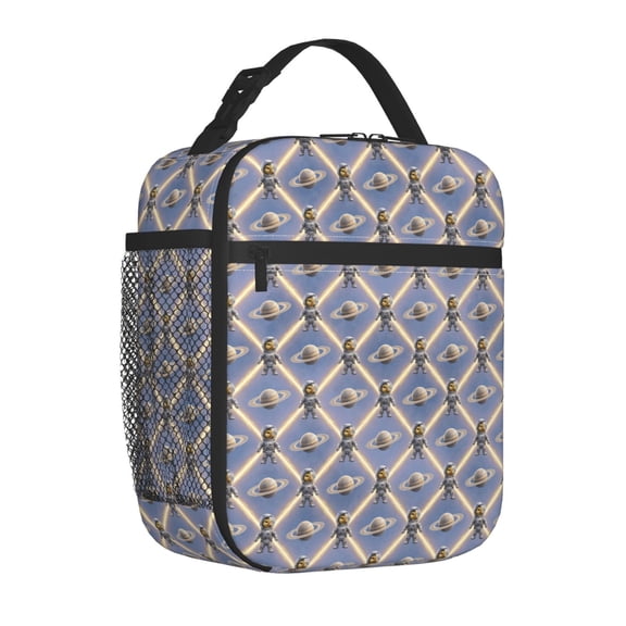 Ducks Lunch Bag, Spacious 2D Optical Illusion Insulated Bag, Reusable Rugged Thermal Bento Container, Durable Portable Cooler Case For Builders