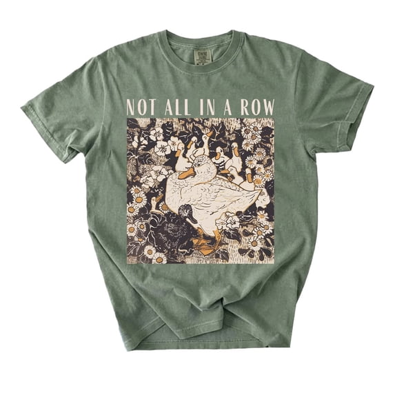 Ducks Not in a Row T-Shirt, Funny Vintage Mama Duck Cottagecore Graphic Tee