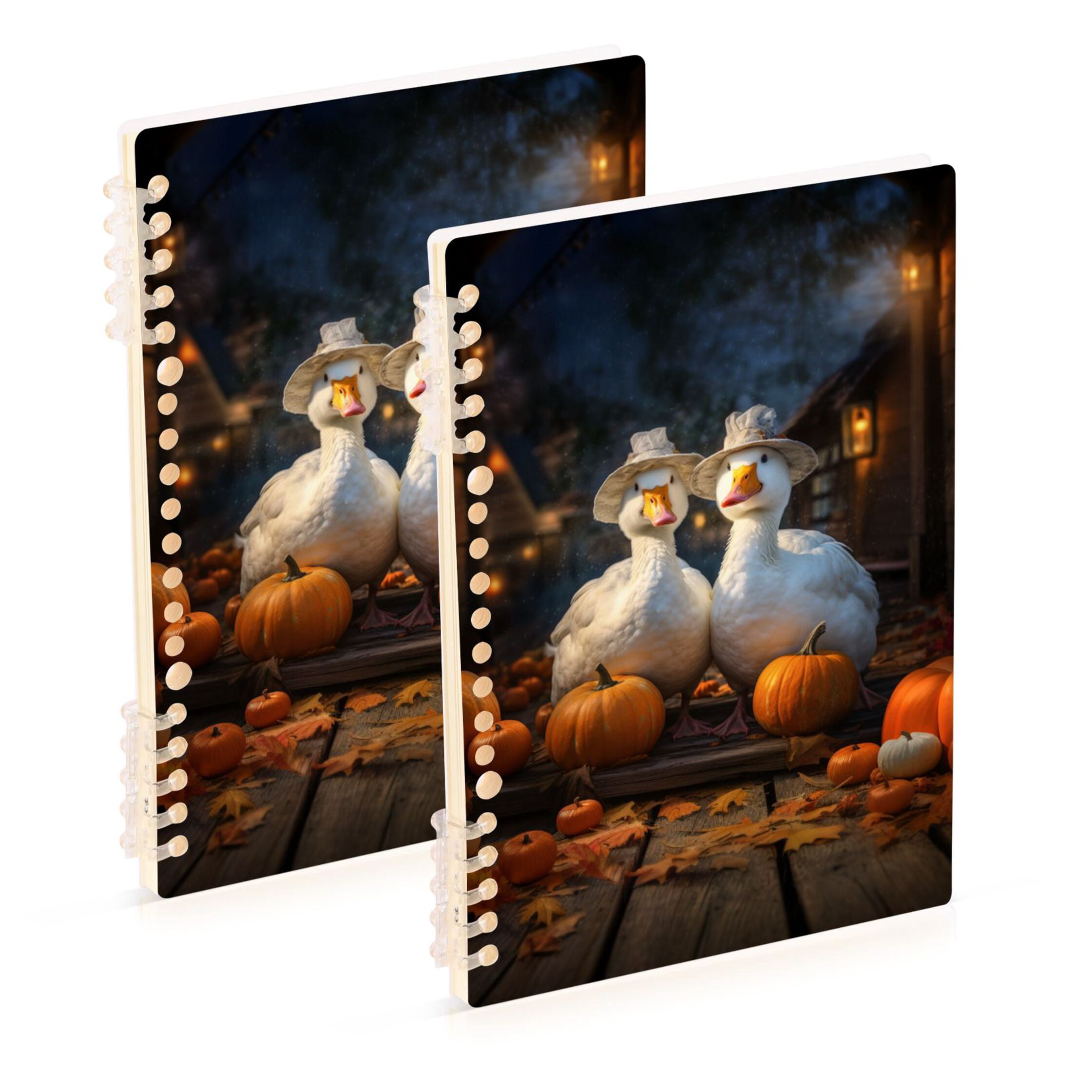 Ducks Pumpkins Lambs Ring Binder Notebook Journey Note Diary College ...