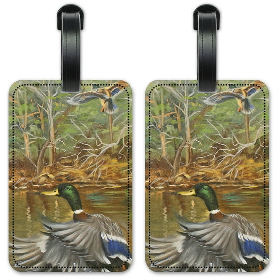 Ducks Taking Flight - Luggage ID Tags / Suitcase Identification Cards - Set of 2