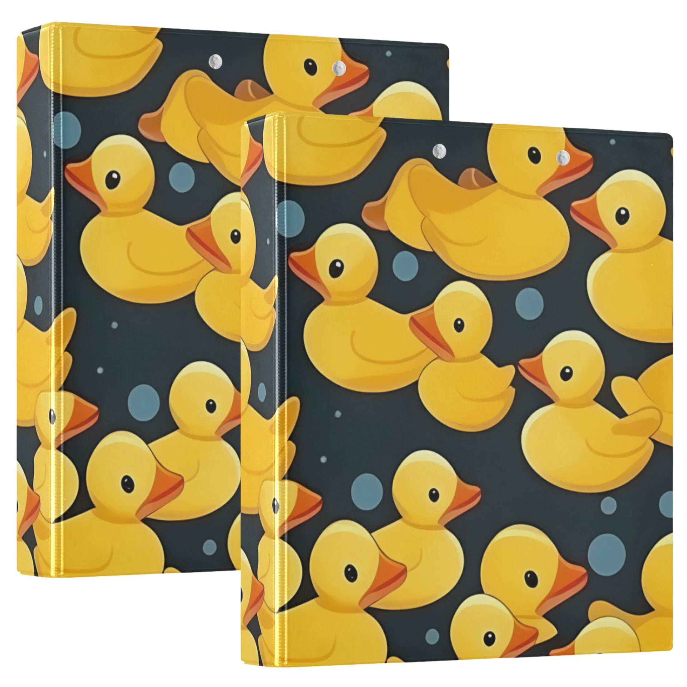 Window Duck Folder Ducks Toy 3 Ring Binders 1.5 inch Hardcover File Folders with Interior ...