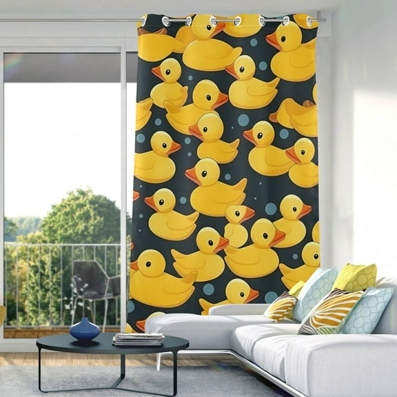 Ducks Toy Blackout Curtain Panels Drapes Privacy Assured with Light Filtering Curtains for Living room Bedroom Bathroom Window