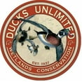 thumbnail image 1 of Ducks Unlimited 12" Round Tin Sign Nostalgic Metal Sign Retro Home Wall Decor, 1 of 4