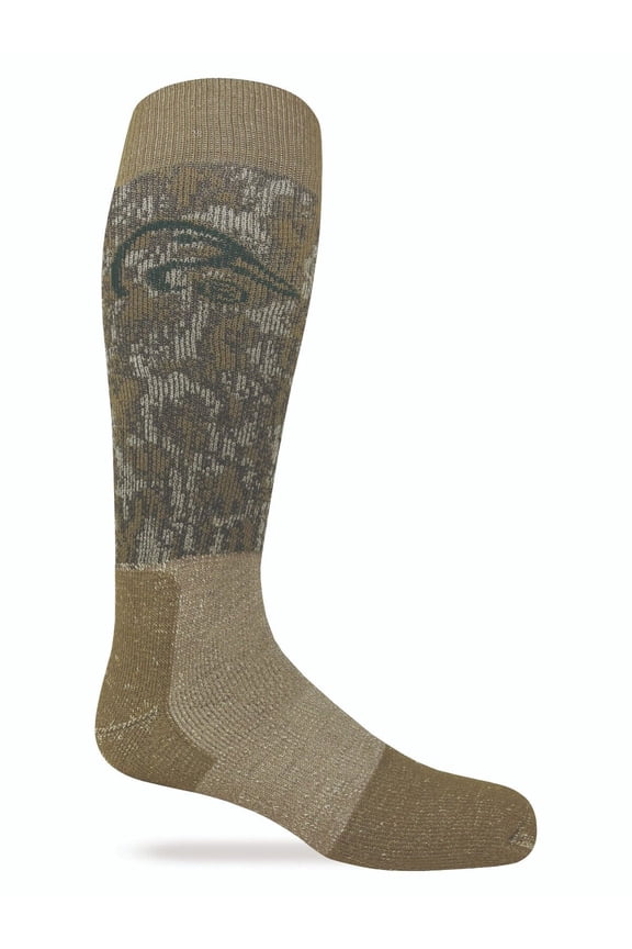 Ducks Unlimited Mens Camo 90% Merino Wool Foot Cushion Outdoor Tall Boot Socks 1 Pair Pack