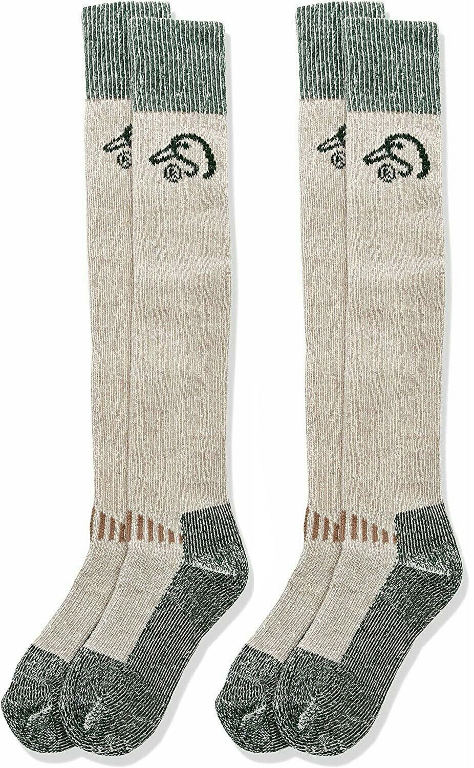 2 Pairs Ducks Unlimited Merino Wool Wader Socks - Tall, Extra Long, Heavyweight For Hunting & Fishing
