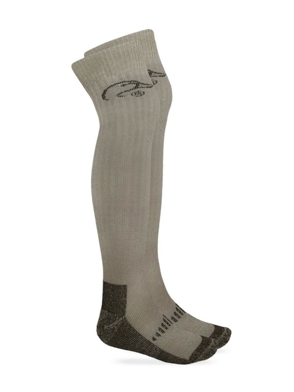 Ducks Unlimited Mens Womens Kids Socks, 80% Merino Wool Heavyweight Tall Extra Long Over the Knee Wader Socks, 1 Pair