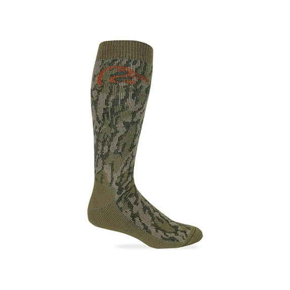 Ducks Unlimited Mossy Oak Original Bottomland Full Cushion Merino Wool Blend Camo Socks, Camo, (L) W 9-12 / M 9-13, 1 Pair