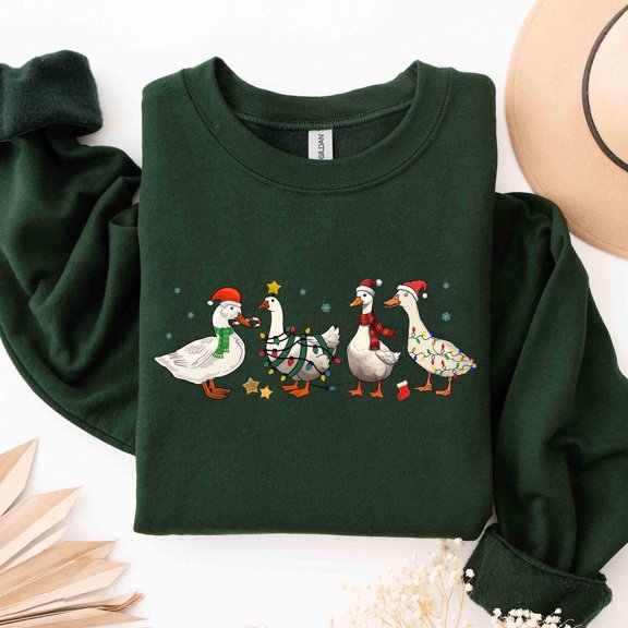 Ducks Winter Sweatshirt, Merry Ducksmas Sweatshirt, Animal Farmer Winter Sweater, Duck Lover Shirt, Merry Ducksmas Shirt All Size S-5Xl
