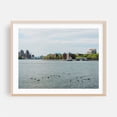 thumbnail image 1 of Ducks in the East River - Queens New York Photography City Harbor Skyline Boat Scenic Architecture Oak Framed Wall Art Print 12 x 16 inches, 1 of 3
