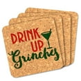 thumbnail image 1 of Ducky Days 8407242 4 x 4 in. Drink Up Grinches Square Cork - Set of 4, 1 of 1