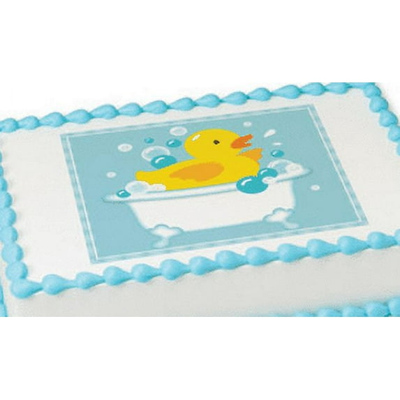 Ducky Edible Extra Large 8 x 10 Cake Decoration Topper Image