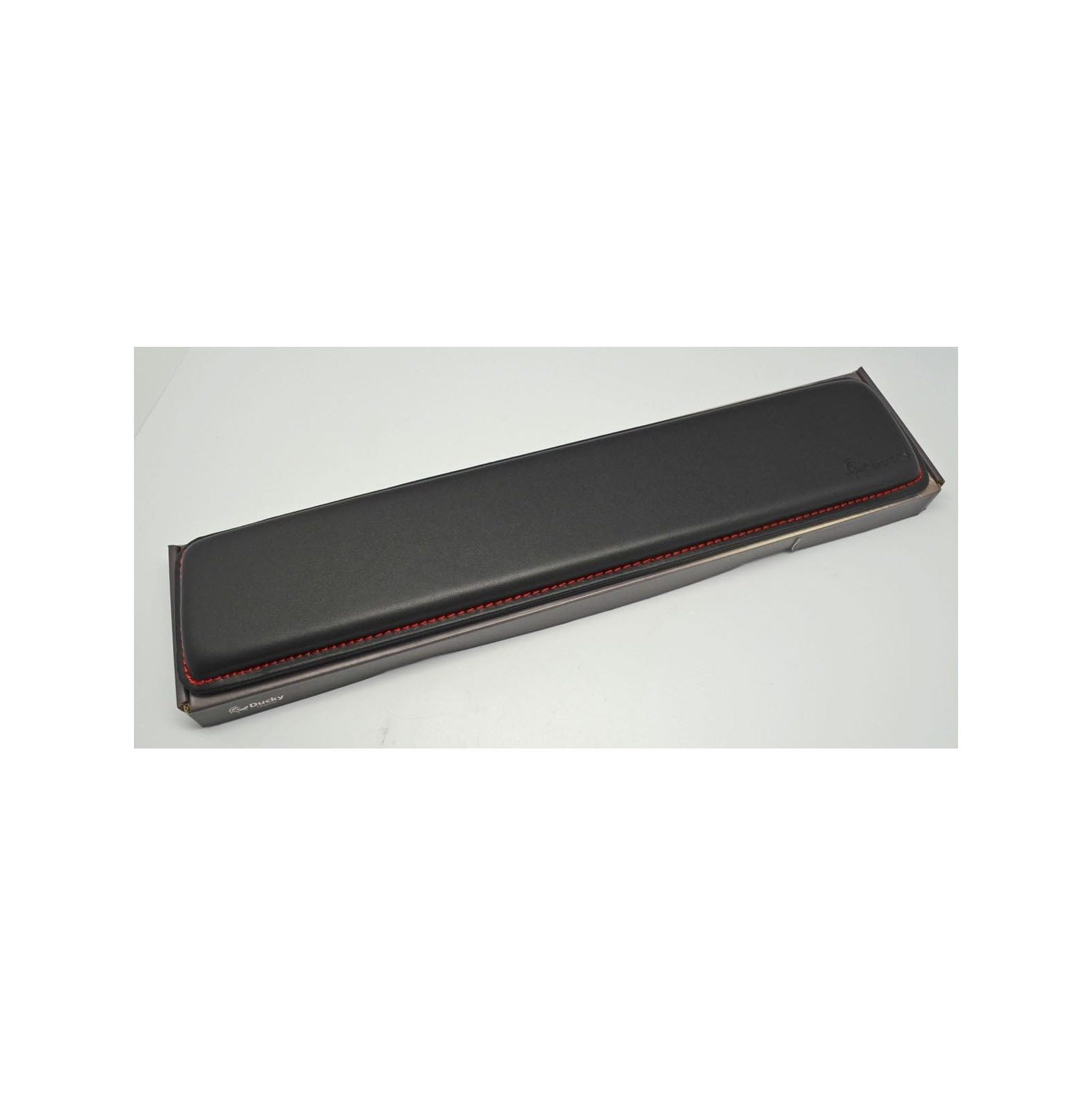 Ducky Fullsize Leather Wrist Rest with Red Stitching