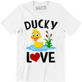 thumbnail image 1 of Ducky Love Matching Couples Valentines Day Duck Men's Tee Shirt, 1 of 4