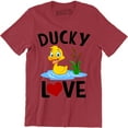thumbnail image 1 of Ducky Love Matching Couples Valentines Day Duck Men's Tee Shirt, 1 of 4