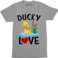 thumbnail image 1 of Ducky Love Matching Couples Valentines Day Duck Men's Tee Shirt, 1 of 4
