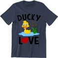 thumbnail image 1 of Ducky Love Matching Couples Valentines Day Duck Men's Tee Shirt, 1 of 4