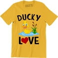 thumbnail image 1 of Ducky Love Matching Couples Valentines Day Duck Men's Tee Shirt, 1 of 4