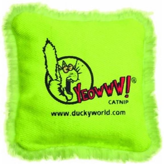 Duckyworld-Yeowww 812402000218 Pillow Refills Catnip Toy- Green