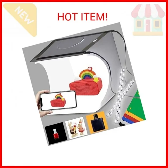 Duclus Mini Photo Studio Light Box,Portable Folding Photography Light Tent Kit W