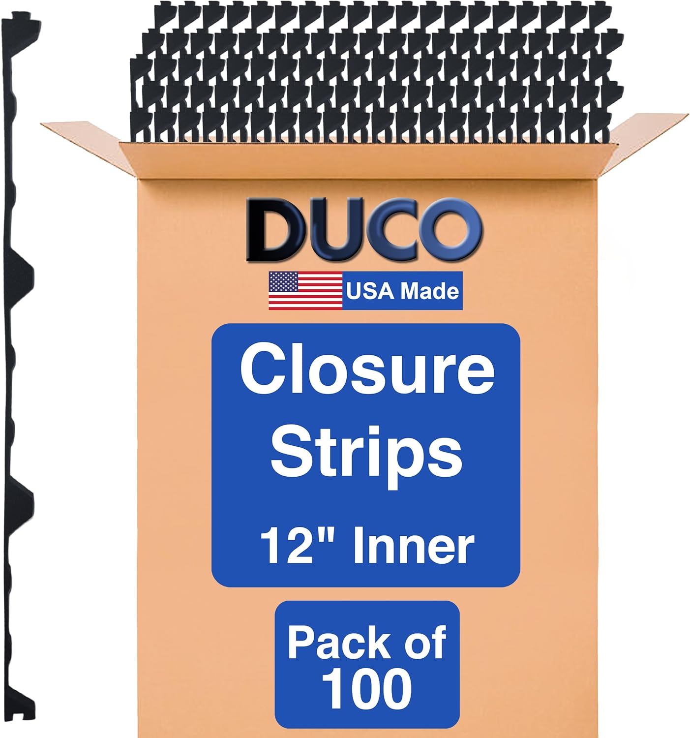 Duco 12 Inch Outside Profile (20 Pack) R Panel Foam Closure Strips for