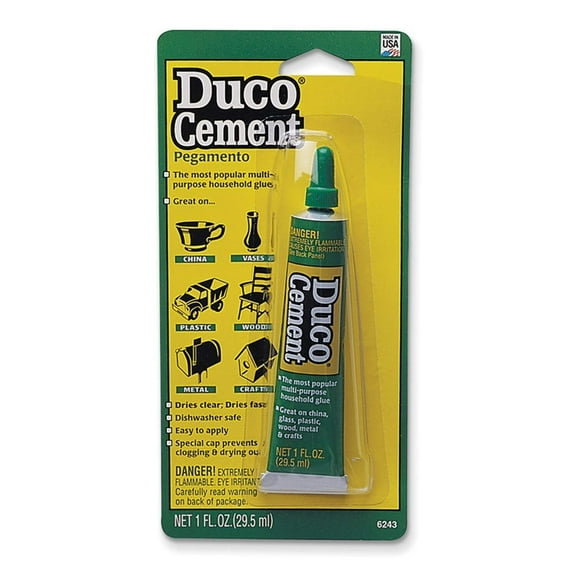 Duco Cement Adhesive Glue, Clear, 7.75 in, 1 fl oz