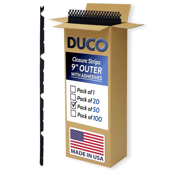 Duco R Panel Foam Closure Strips 3ft Long, 12" Rib Spacing - 10 Pack of USA-Made Black Inner Foam Closure Strips for Metal Roofing Panels - Blocks Gaps, Moisture, Noise, & Dust (No Adhesive)