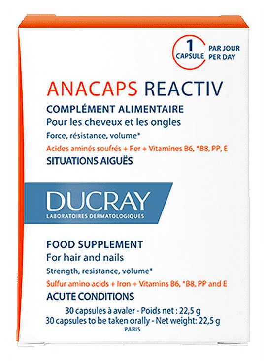 Ducray Anacaps Capsules Anti Hair Loss Treatment Fast Hair Growth 30