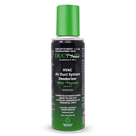 Duct Aid HVAC Air Freshner Deoderizer Mold Treatment Fogger Odor Remover Treatment for Car and Home with Thymol Concentrate -Thyme