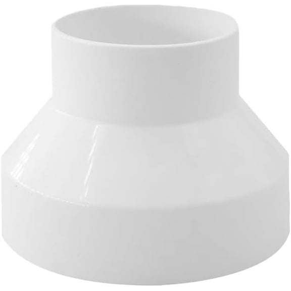 Duct Connectors, 4 Inch to 3 Inch Duct Reducer, Duct Inline Adapter Size Increaser, ABS Plastic Vents for HVAC Heating Cooling Air Ventilation Systems (White)